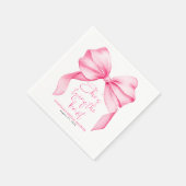 Rosa Strikje Zij Krijgt de Knoop Bruidsmeisjesfees Servet (Hoek)