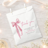 Rosa Strikje Zij Krijgt een Knoop Bruidsborrel Bedankzakje (Geknipt)