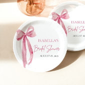 Rosa Strikje Zij Krijgt een Trappelzak Bruidsmeisj Papieren Bordje