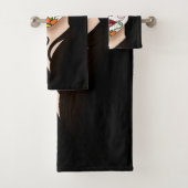 Rosa Sugar Skull Portret Bad Handdoek (Insitu)