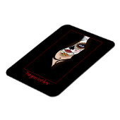 Rosa Sugar Skull Portret Magneet (Linkerzijde)