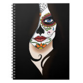 Rosa Sugar Skull Portret Notitieboek (Voorkant)