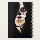 Rosa Sugar Skull Portret Planner (Achterkant)
