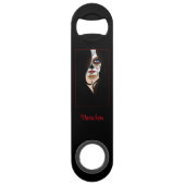 Rosa Sugar Skull Portret Speed Flessenopener (Achterkant)