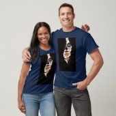 Rosa Sugar Skull Portret T-shirt (Unisex)