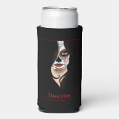 Rosa Sugar SKull Seltzer Blikjeskoeler (Seltzer Voorkant)