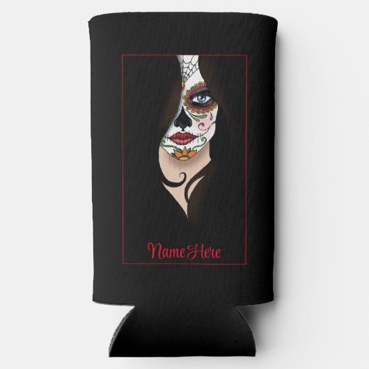 Rosa Sugar SKull Seltzer Blikjeskoeler (Achterkant)