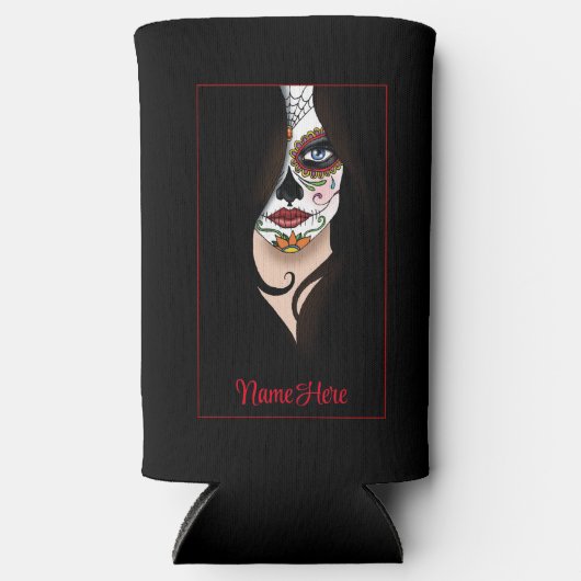 Rosa Sugar SKull Seltzer Blikjeskoeler (Voorkant)