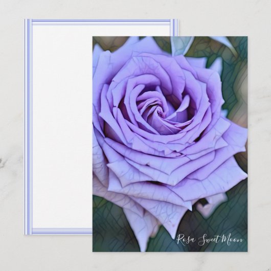 Rosa Sweet Moon: Flat Card (Voorkant / Achterkant)