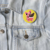 Rosa the Pig Chocolate Ronde Button 5,7 Cm (In situ)