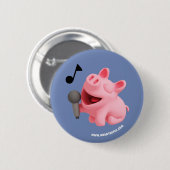 Rosa the Pig does Karaoke Ronde Button 5,7 Cm (Voorkant /achterkant)