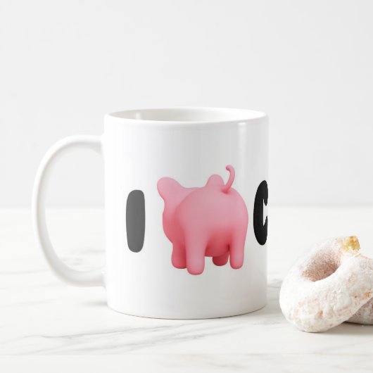 Rosa the Pig I Rosa Coffee Mug Koffiemok (Met donut)
