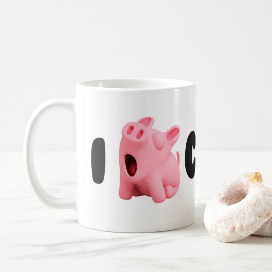 Rosa the Pig I Rosa Lazy Coffee Mug Koffiemok (Met donut)