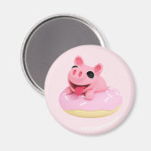 Rosa the Pig in a Donut Magneet (Voorkant / Achterkant)