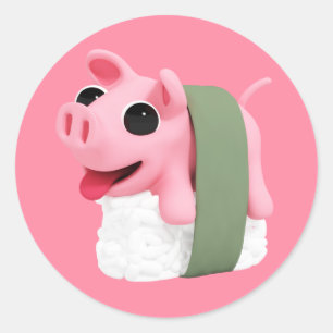 Rosa the Pig is a Sushi Ronde Sticker