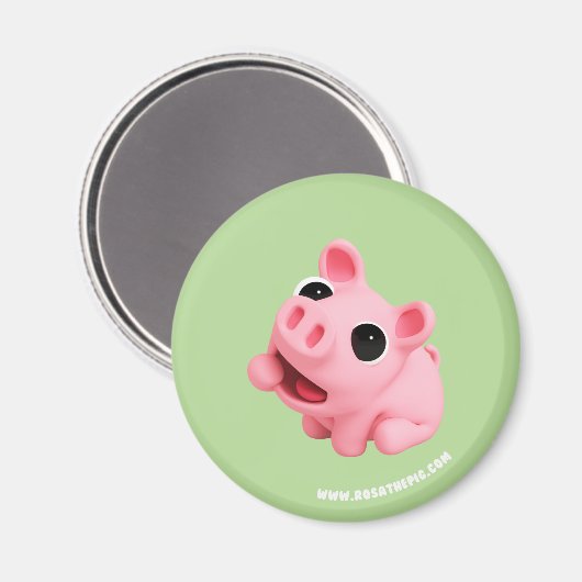 Rosa the Pig is Hungry Magneet (Voorkant / Achterkant)