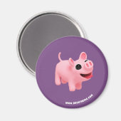 Rosa the Pig Jumps Magneet (Voorkant / Achterkant)