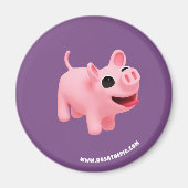 Rosa the Pig Jumps Magneet (Voorkant)