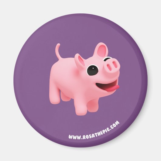 Rosa the Pig Jumps Magneet (Voorkant)