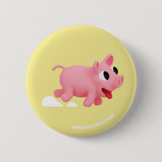 Rosa the Pig keep running Ronde Button 5,7 Cm