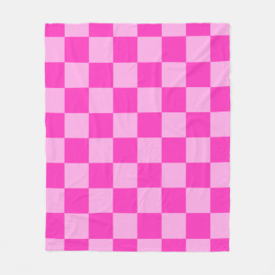 Rosa Tinten Geruite Vierkante Naadloze Patroon Wor Fleece Deken