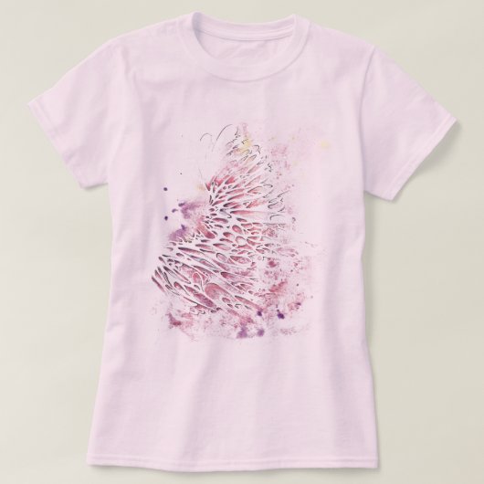 Rosa Traumflügel T-shirt (Design voorkant)