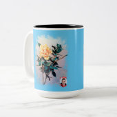 Rosa Tweekleurige Koffiemok (Voorkant links)