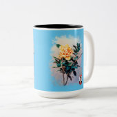 Rosa Tweekleurige Koffiemok (Voorkant rechts)