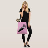 Rosa vocale microfoon mic ontwerp gepersonaliseerd tote bag (Op model)