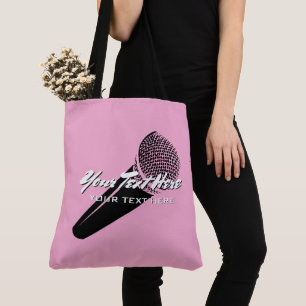 Rosa vocale microfoon mic ontwerp gepersonaliseerd tote bag
