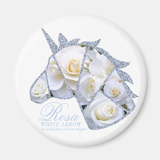 Rosa White Arrow Magneet (Voorkant)