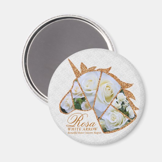 Rosa White Arrow Magneet (Voorkant / Achterkant)