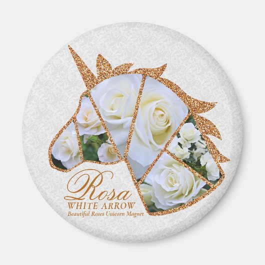 Rosa White Arrow Magneet (Voorkant)