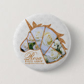 Rosa White Arrow Ronde Button 5,7 Cm (Voorkant)