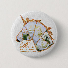 Rosa White Arrow Ronde Button 5,7 Cm