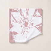 Rosa y verde aesthetic bad handdoek (Wasdoekje)