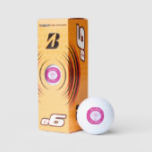 Rosa Zig Zag Christelijk Kruis Persoonlijk Golfballen (Verpakking)