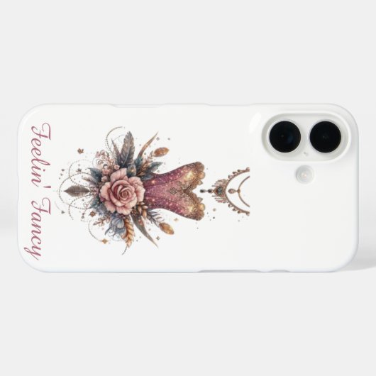 Rosaat Elegance Case-Mate iPhone Case (Achterkant (horizontaal))