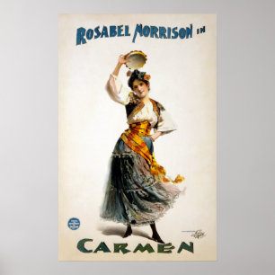  Rosabel Morrison "Carmen"-theater Poster