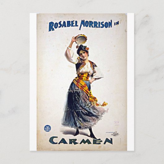 Rosabel Morrison in Carmen Briefkaart (Voorkant)