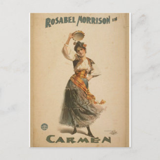 Rosabel Morrison, in het theater van de 'Carmen' R Briefkaart