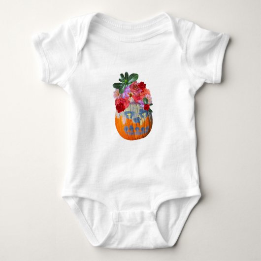 Rosabella Floral Pumpkin Graphic Romper (Voorkant)