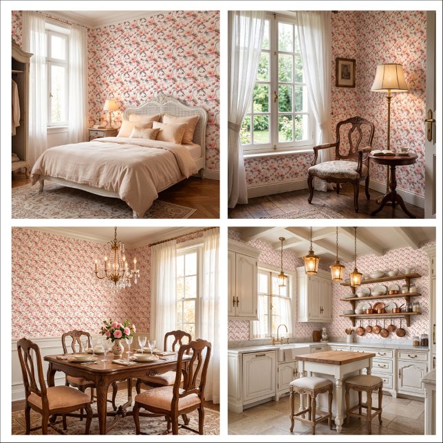 Rosabelle Bloemblaadjes Bloemendecoratie Afneembar Behang (🏡 Luxury wallpaper without the luxury renovation cost.)