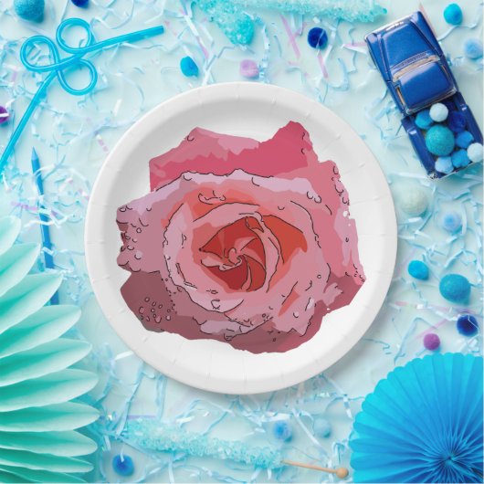 RosaCartoon. Papieren Bordje (Feest)