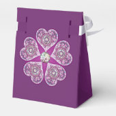 Rosace blauw of rood voor baby&child bedankdoosjes (Achterkant)