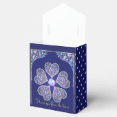 Rosace blauw of rood voor baby&child bedankdoosjes (Geopend)