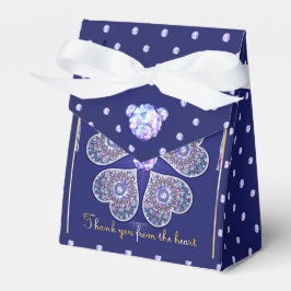 Rosace blauw of rood voor baby&child bedankdoosjes