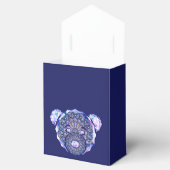 Rosace blauw of rood voor baby&child bedankdoosjes (Geopend)