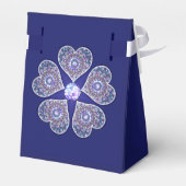 Rosace blauw of rood voor baby&child bedankdoosjes (Achterkant)