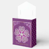 Rosace blauw of rood voor baby&child bedankdoosjes (Geopend)